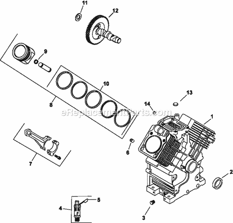 Page C Diagram and Parts List for CH740-3122  Kohler Engine