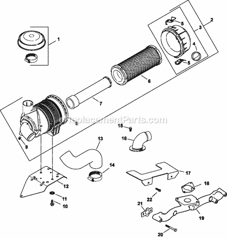 Page B Diagram and Parts List for CH740-0045  Kohler Engine