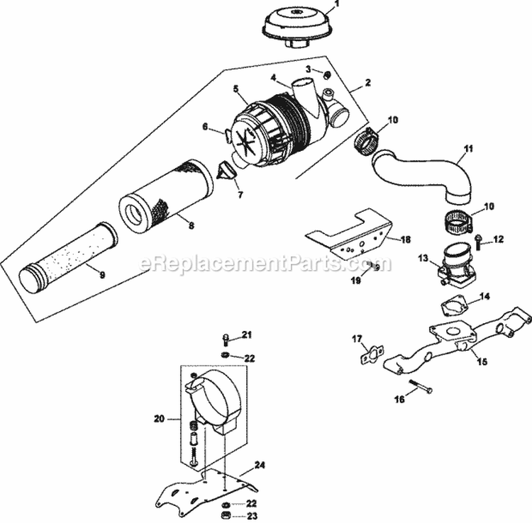 Page A Diagram and Parts List for CH22-76571  Kohler Engine