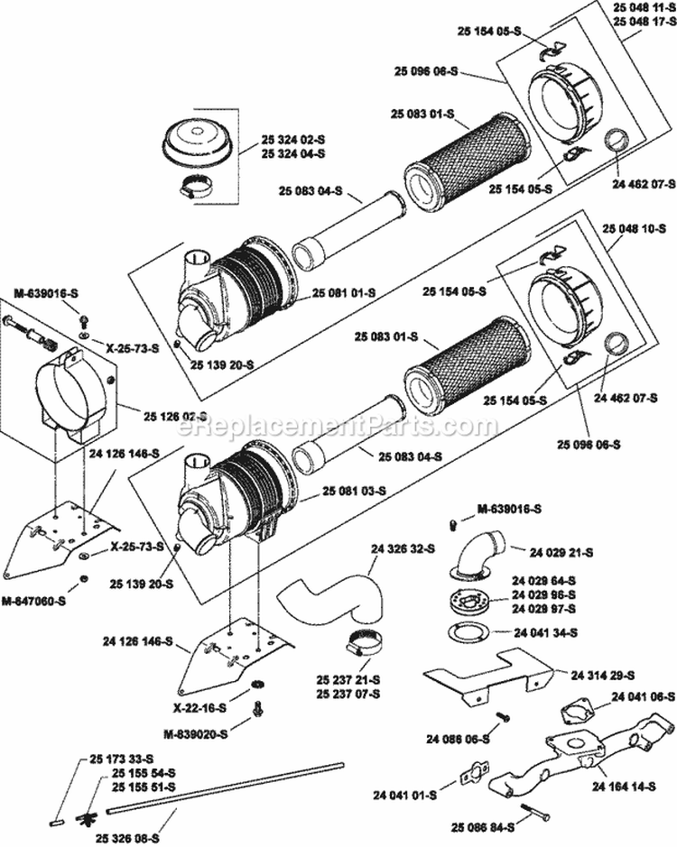 Page B Diagram and Parts List for CH640-3107  Kohler Engine