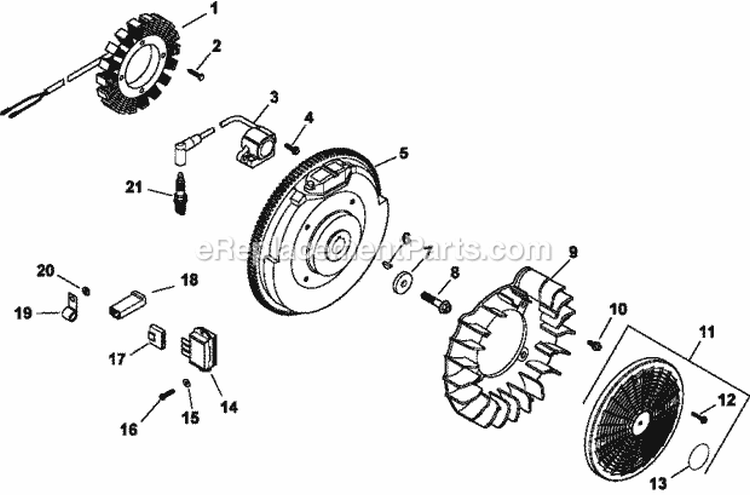 Page N Diagram and Parts List for CH740-3146  Kohler Engine