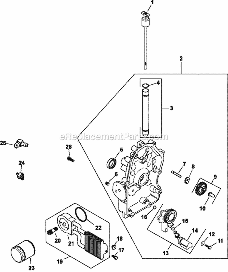 Page L Diagram and Parts List for CH740-3111  Kohler Engine