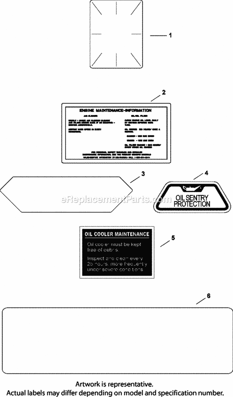 Page F Diagram and Parts List for CH740-0036  Kohler Engine