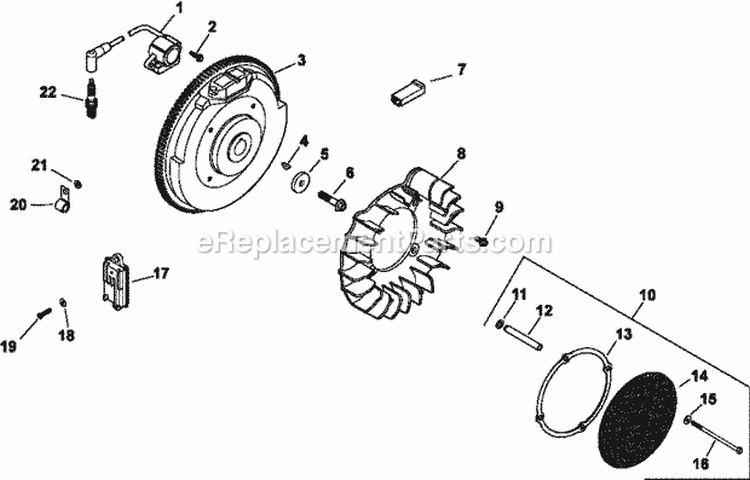Page K Diagram and Parts List for CH740-0049  Kohler Engine
