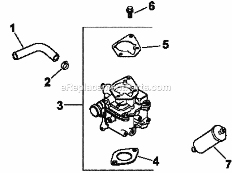 Page J Diagram and Parts List for CH740-0021  Kohler Engine