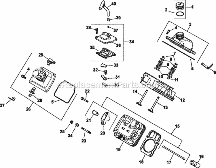 Page E Diagram and Parts List for CH25-68699  Kohler Engine