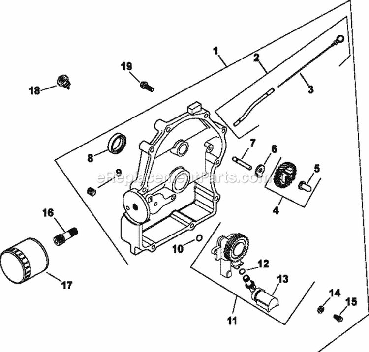 Page K Diagram and Parts List for CH22-76542  Kohler Engine