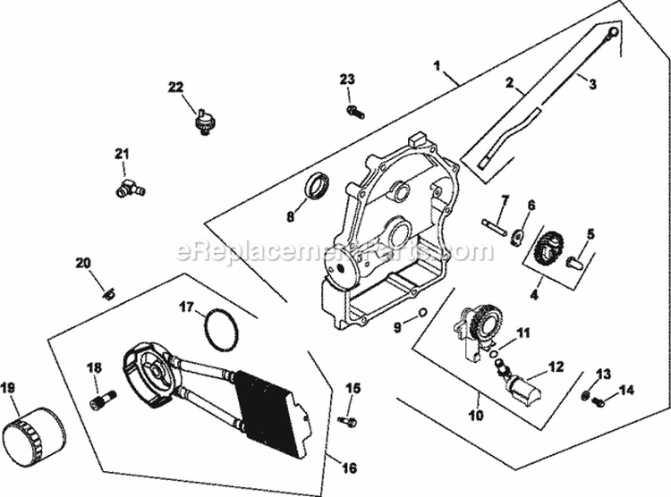 Page L Diagram and Parts List for CH740-0044  Kohler Engine