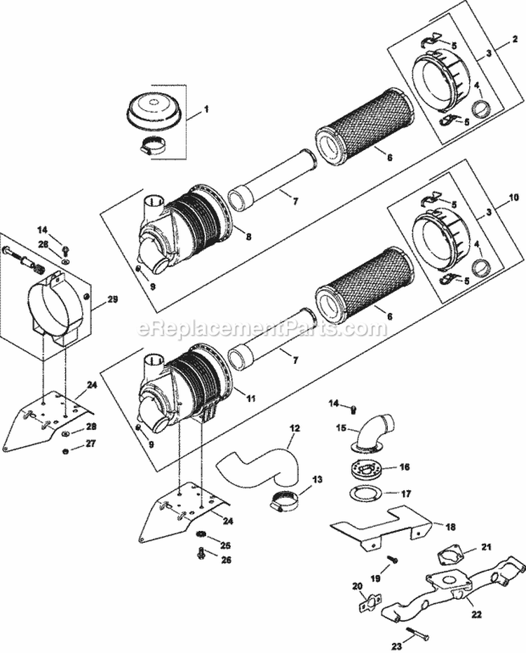Page B Diagram and Parts List for CH730-0142  Kohler Engine