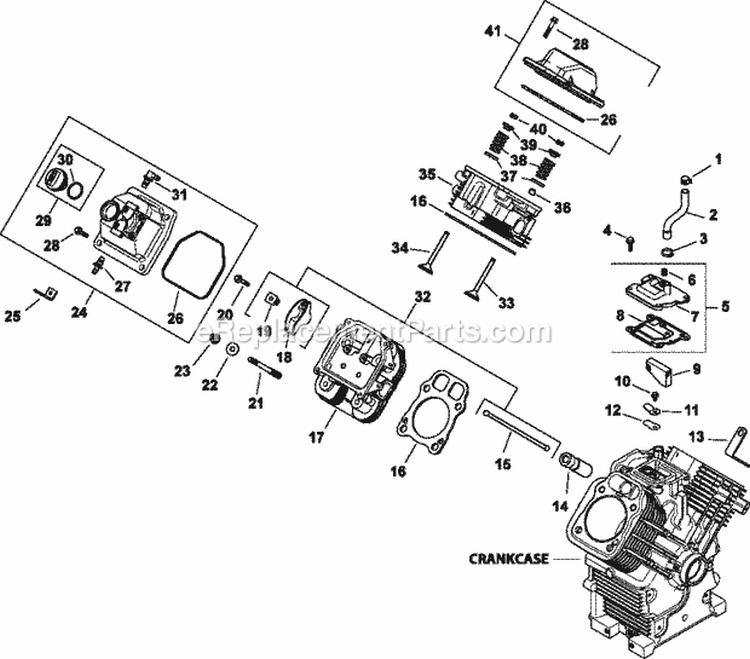 Page F Diagram and Parts List for CH740-0065  Kohler Engine