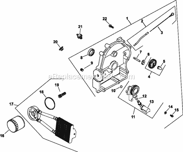 Page K Diagram and Parts List for CH25-68604  Kohler Engine