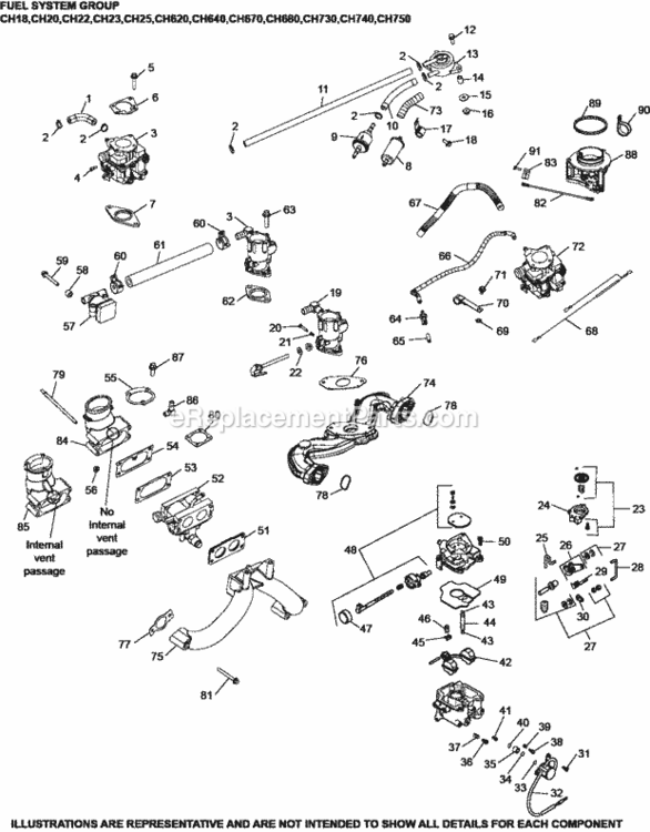 Fuel_System_8-24-788_Ch18-750 Diagram and Parts List for CH740-3211  Kohler Engine