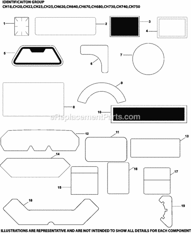 Identification_Group_12-24-953_Ch18-750 Diagram and Parts List for CH740-3212  Kohler Engine