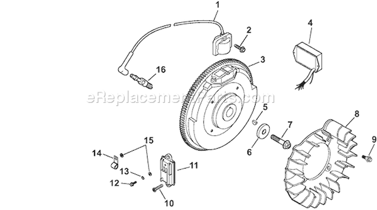 Page J Diagram and Parts List for CH740-CH740-0035  Kohler Engine