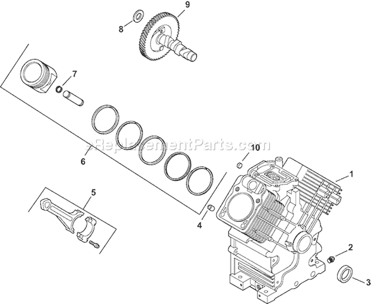 Page C Diagram and Parts List for CH740-CH740-0035  Kohler Engine