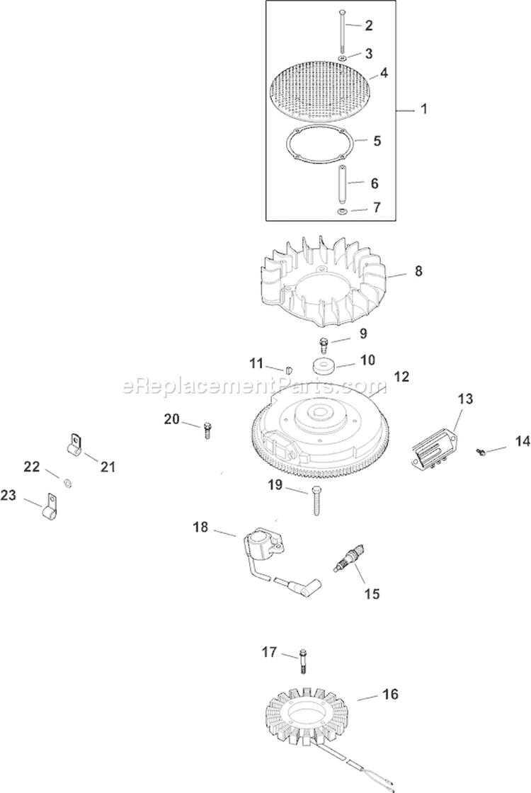 Page J Diagram and Parts List for CH740QS-CH740-0026  Kohler Engine