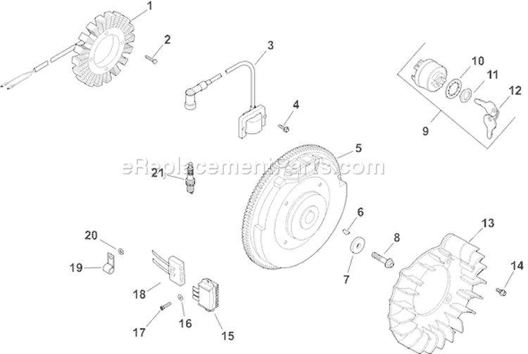 Page J Diagram and Parts List for CH740S-CH740-0003  Kohler Engine