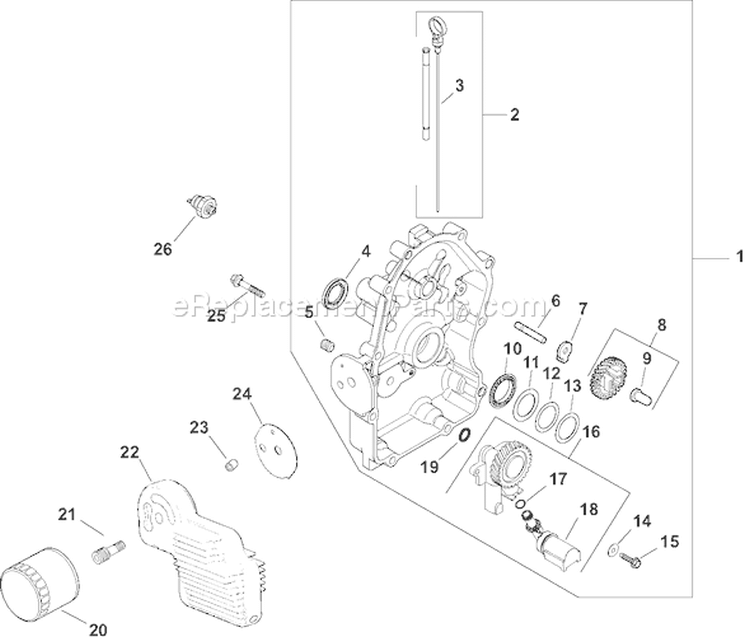 Page M Diagram and Parts List for CH25S-68676  Kohler Engine
