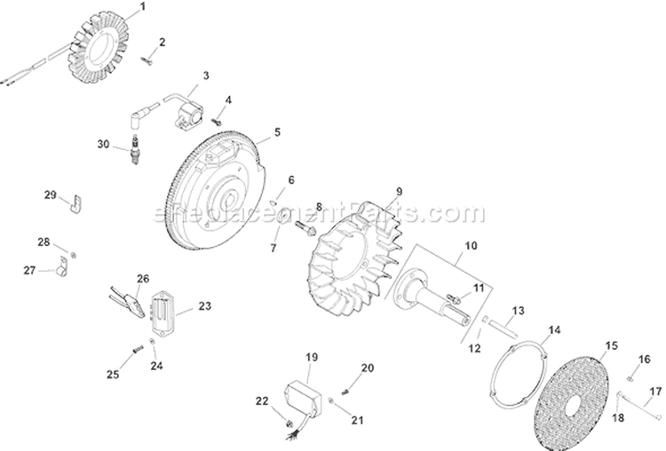 Page J Diagram and Parts List for CH740S-CH740-0020  Kohler Engine