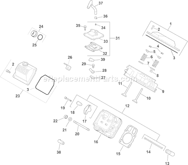 Page I Diagram and Parts List for CH25GS-68701  Kohler Engine