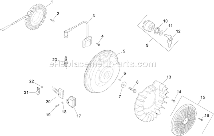 Page J Diagram and Parts List for CH740S-CH740-0034  Kohler Engine