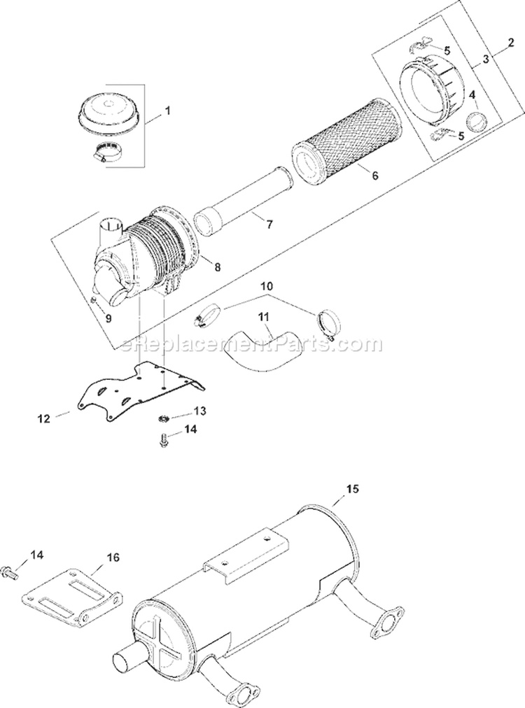 Page M Diagram and Parts List for CH740S-CH740-0045  Kohler Engine