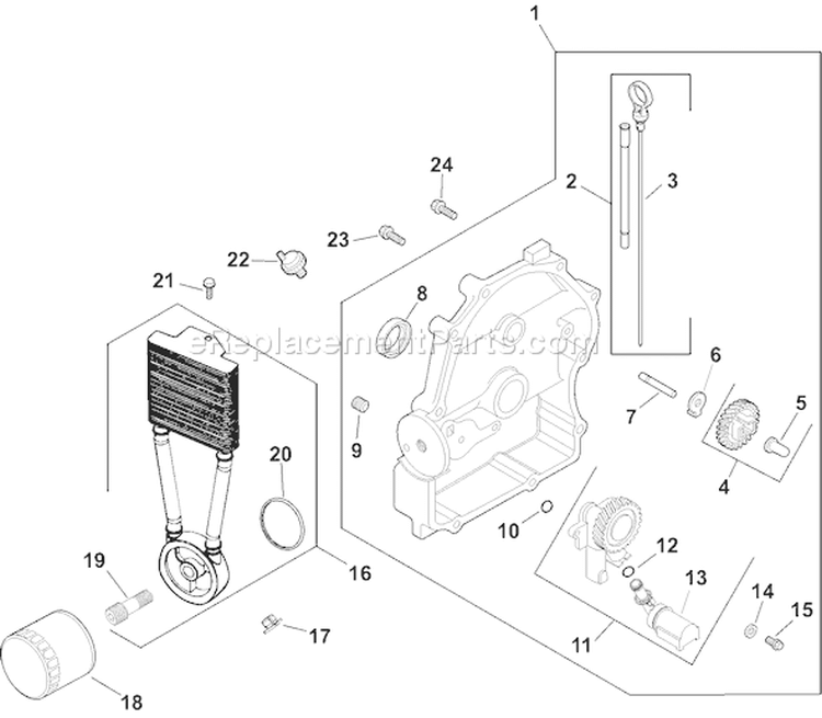 Page L Diagram and Parts List for CH22S-76501  Kohler Engine