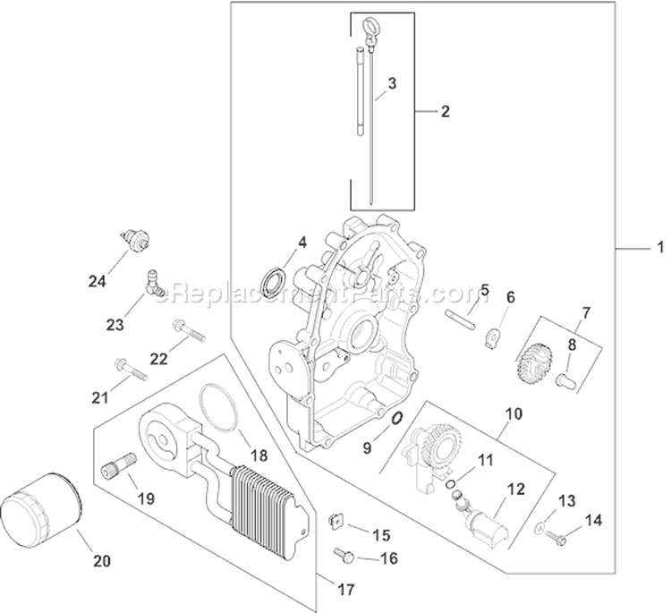 Page L Diagram and Parts List for CH740S-CH740-0053  Kohler Engine