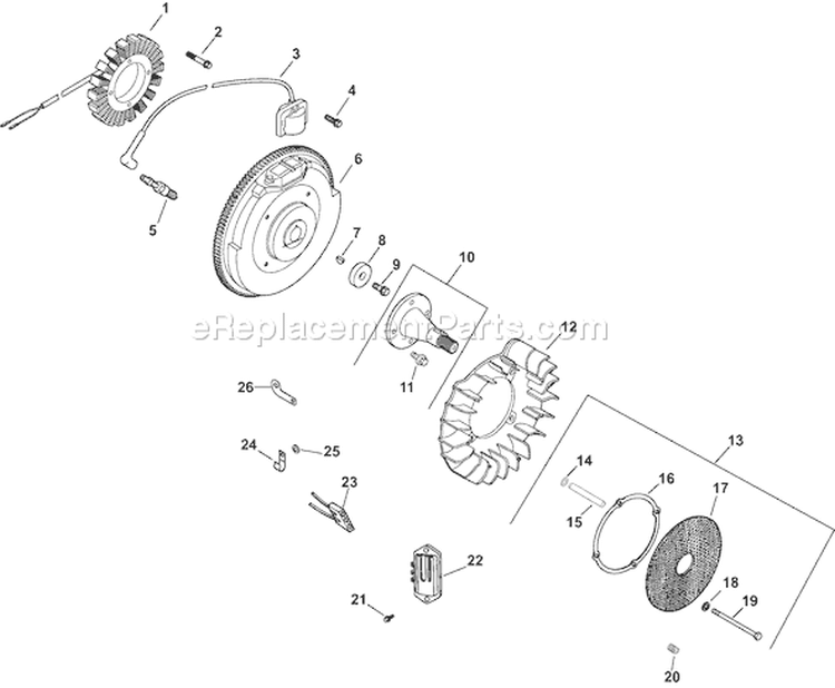 Page J Diagram and Parts List for CH740S-CH740-0058  Kohler Engine