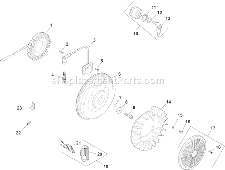 Page J Diagram and Parts List for CH740S-CH740-0067  Kohler Engine