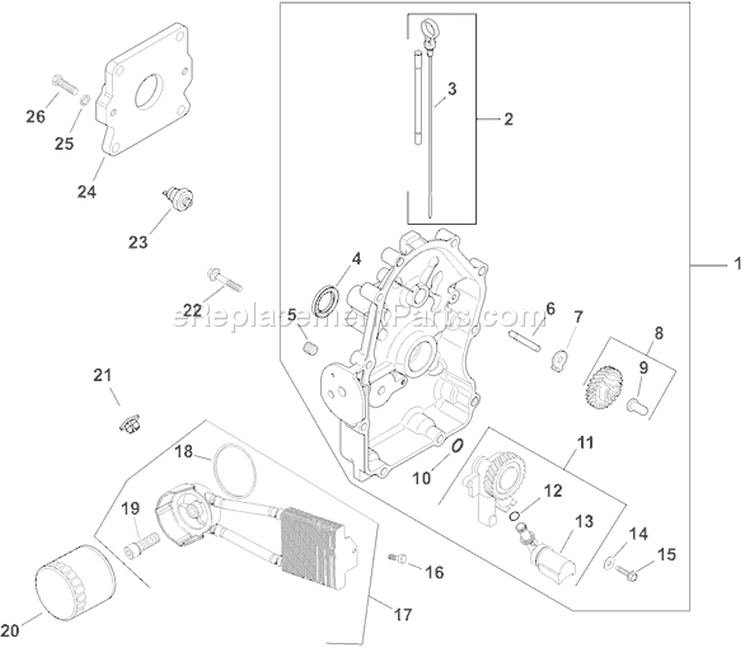 Page L Diagram and Parts List for CH740S-CH740-0067  Kohler Engine
