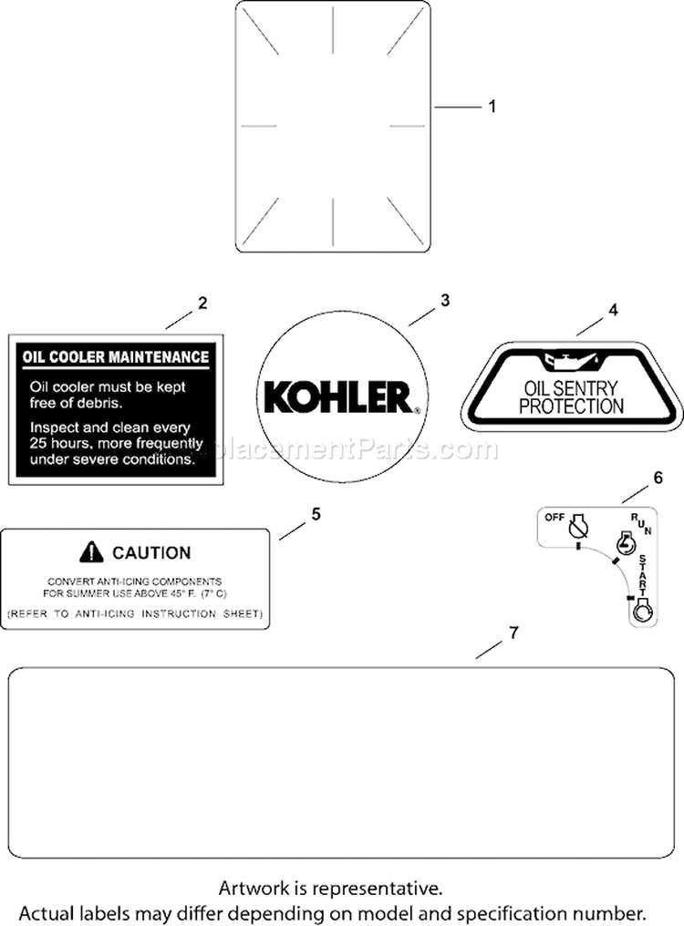 Page E Diagram and Parts List for CH740S-CH740-0071  Kohler Engine