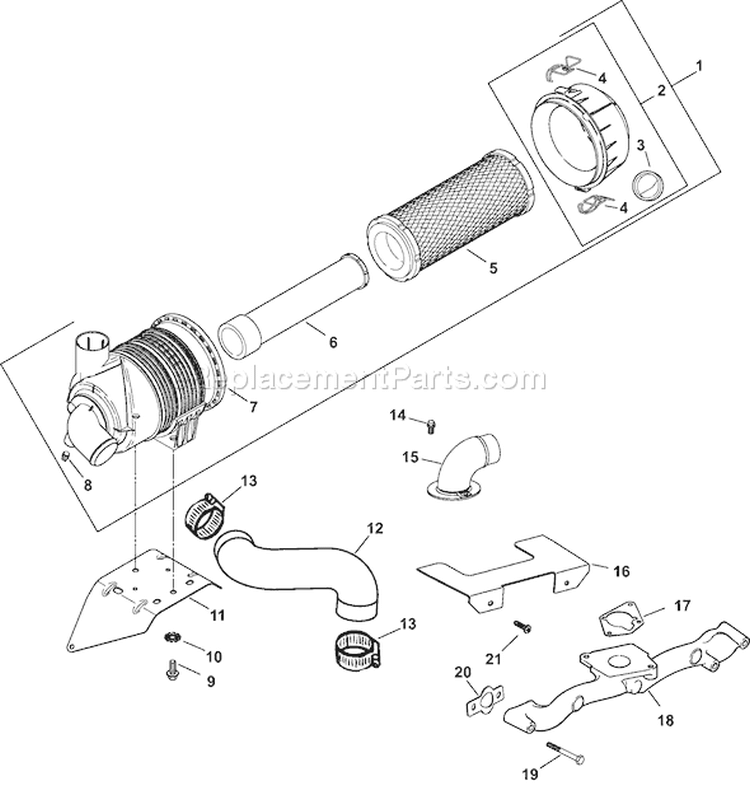 Page A Diagram and Parts List for CH740S-CH740-0091  Kohler Engine