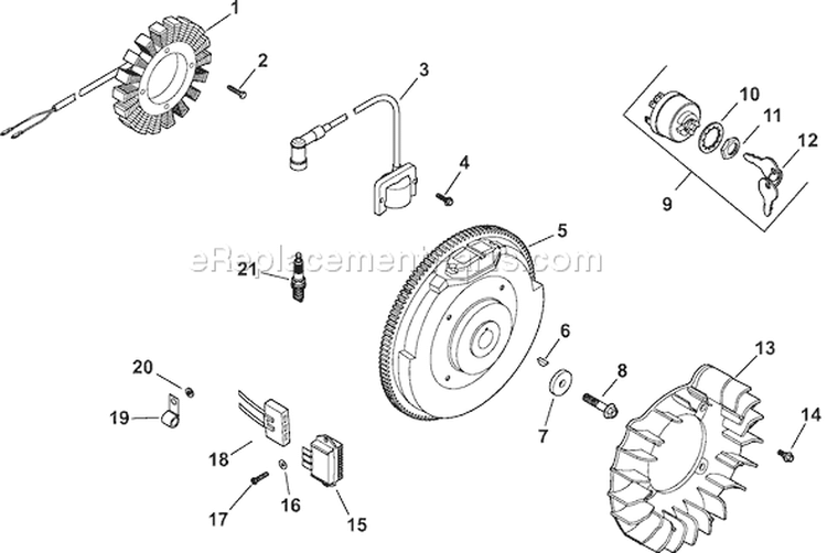 Page J Diagram and Parts List for CH740S-CH740-0092  Kohler Engine
