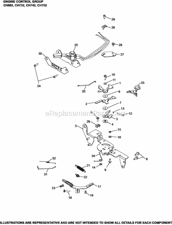 Engine_Controls_Group_9-24-578_Ch682-752 Diagram and Parts List for CH742-3100  Kohler Engine