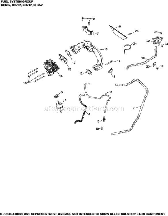 Fuel_System_Group_8-24-934_Ch682-752 Diagram and Parts List for CH742-3111  Kohler Engine