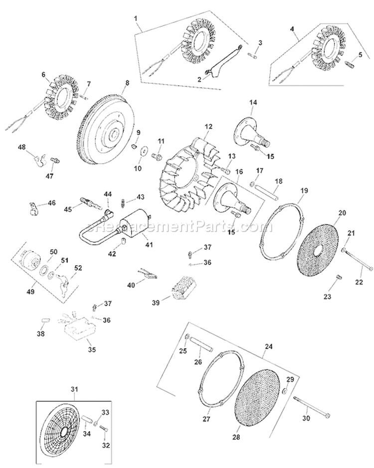 Page J Diagram and Parts List for CH745S-CH745-0003  Kohler Engine