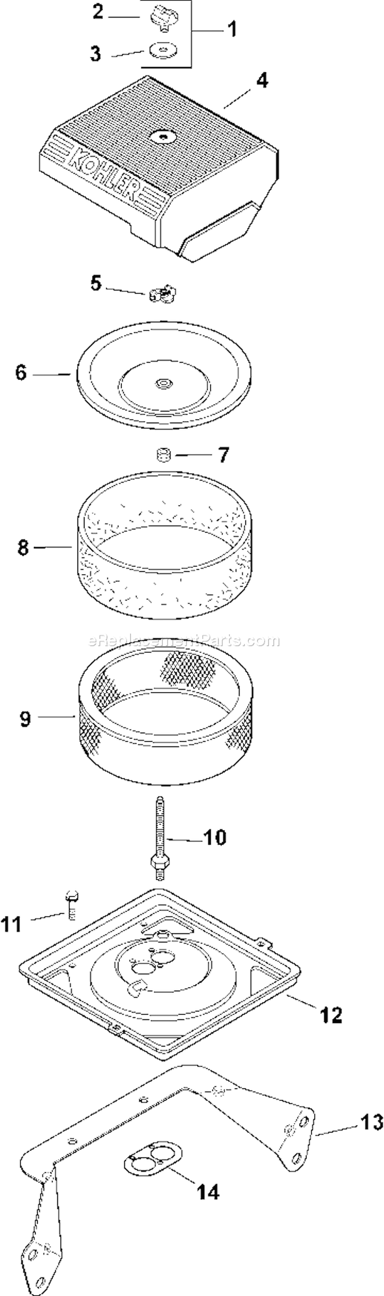 Page A Diagram and Parts List for CH745S-CH745-0004  Kohler Engine
