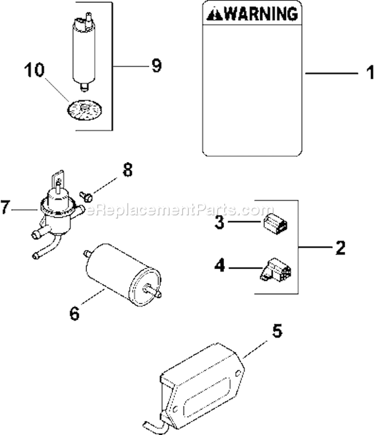 Page M Diagram and Parts List for CH745S-CH745-0004  Kohler Engine