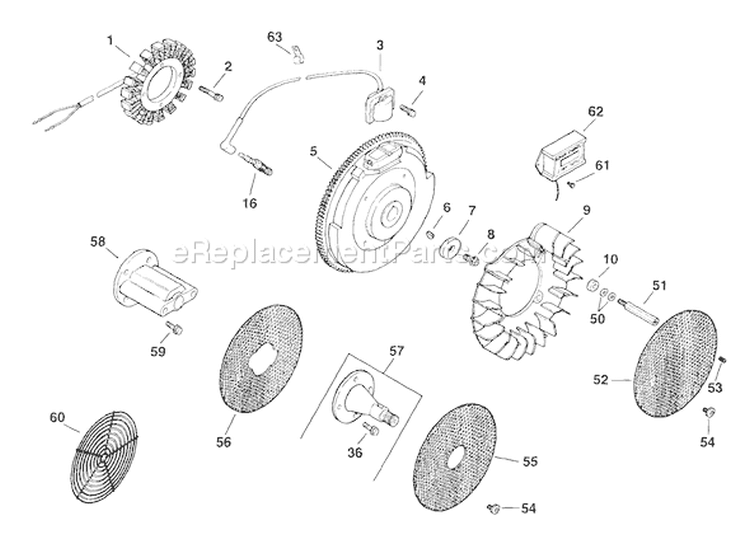Page P Diagram and Parts List for CH22-66536  Kohler Engine