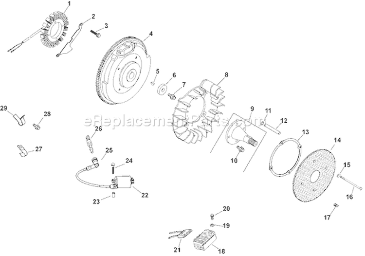Page J Diagram and Parts List for CH745S-CH745-0007  Kohler Engine