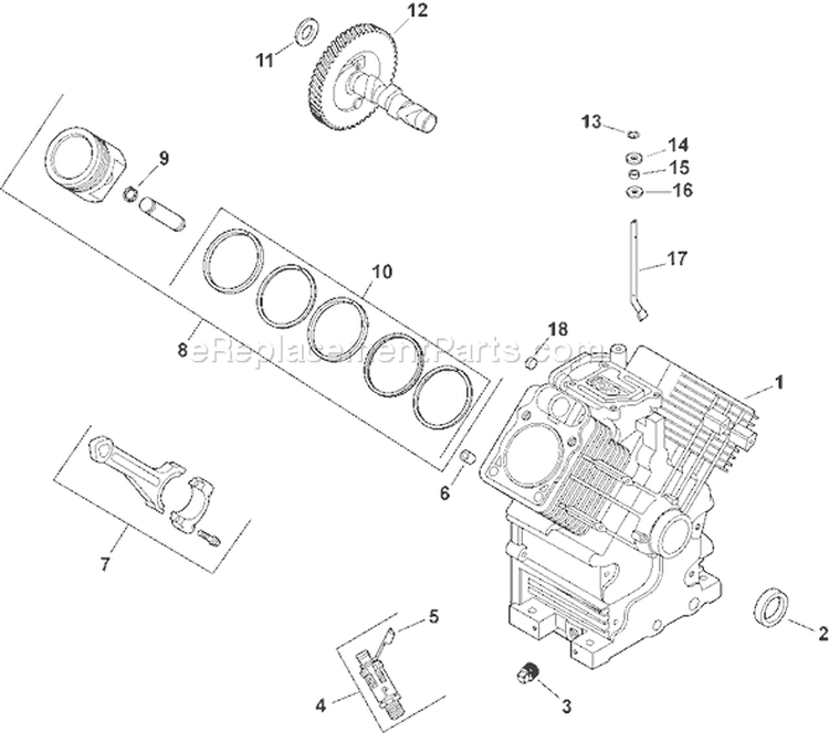Page C Diagram and Parts List for CH740S-CH740-0075  Kohler Engine
