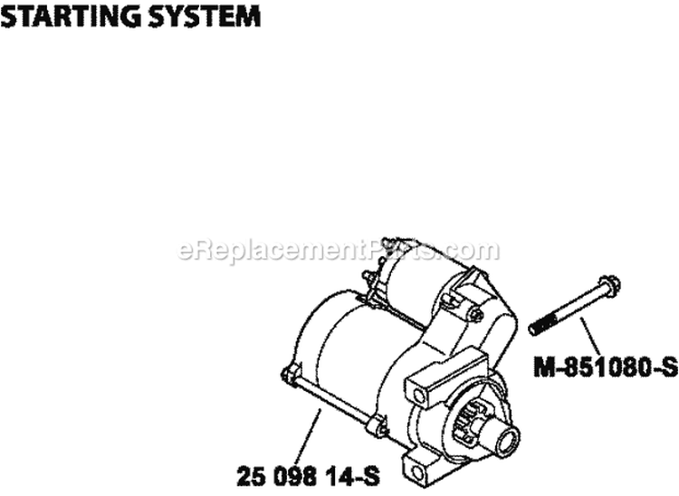 Page M Diagram and Parts List for CH750-0038  Kohler Engine