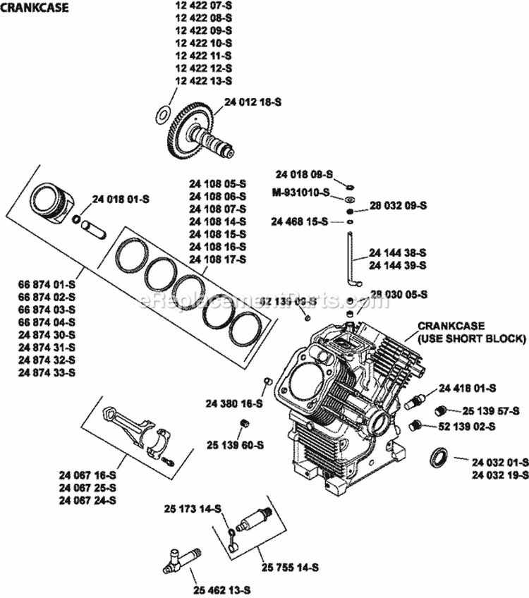 Page C Diagram and Parts List for CH750-0035  Kohler Engine