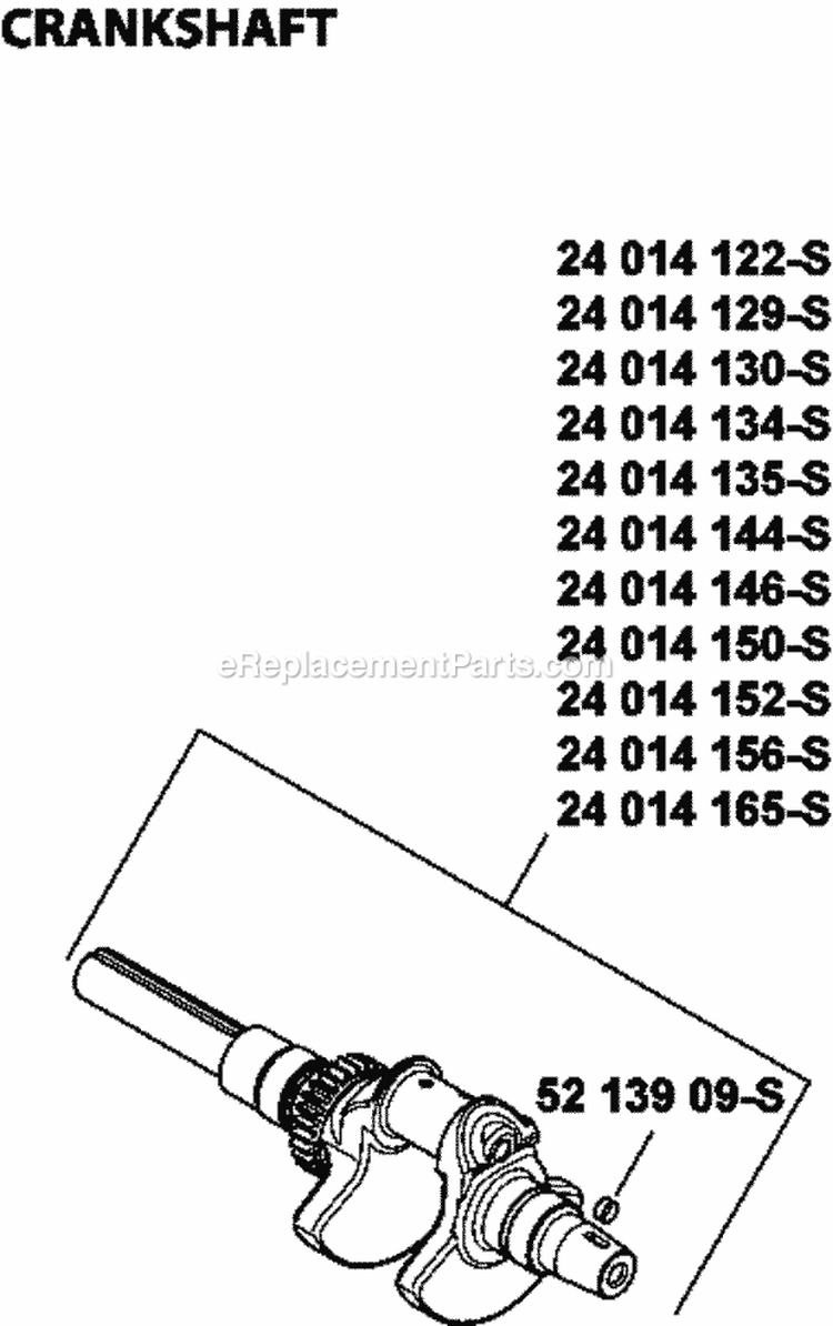 Page D Diagram and Parts List for CH750-0046  Kohler Engine