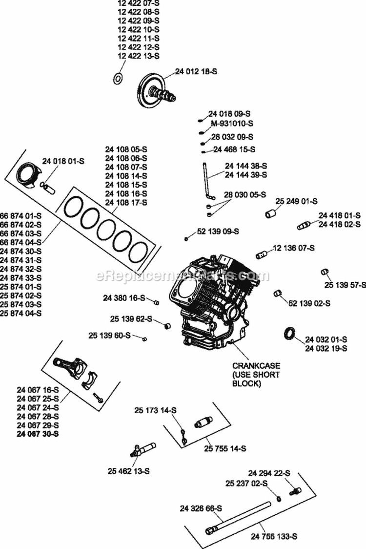 Page D Diagram and Parts List for CH750-0029  Kohler Engine