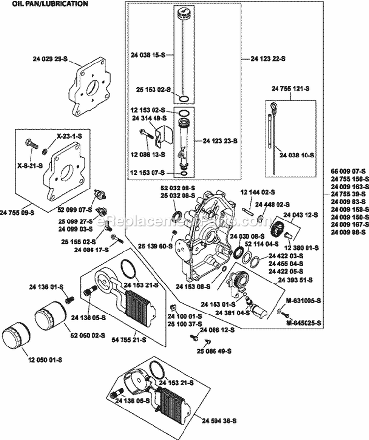 Page L Diagram and Parts List for CH750-0034  Kohler Engine