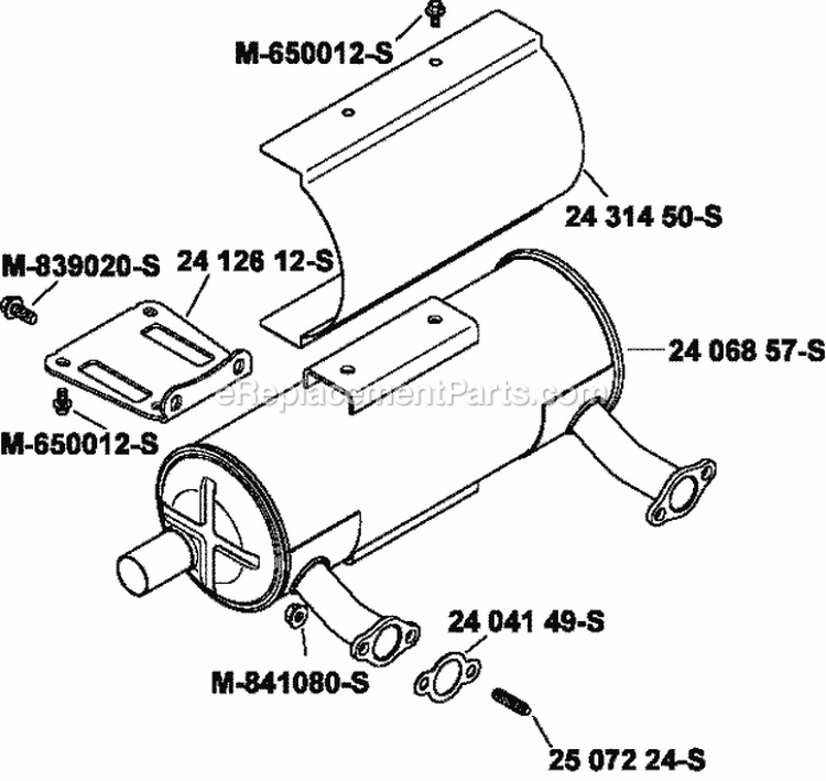 Page G Diagram and Parts List for CH750-3052  Kohler Engine