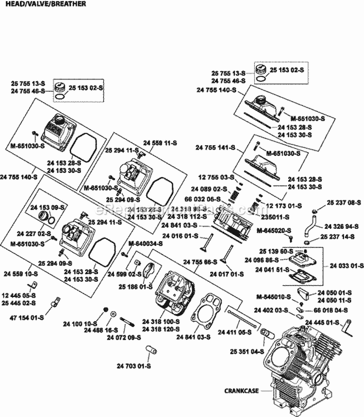 Page I Diagram and Parts List for CH750-3052  Kohler Engine
