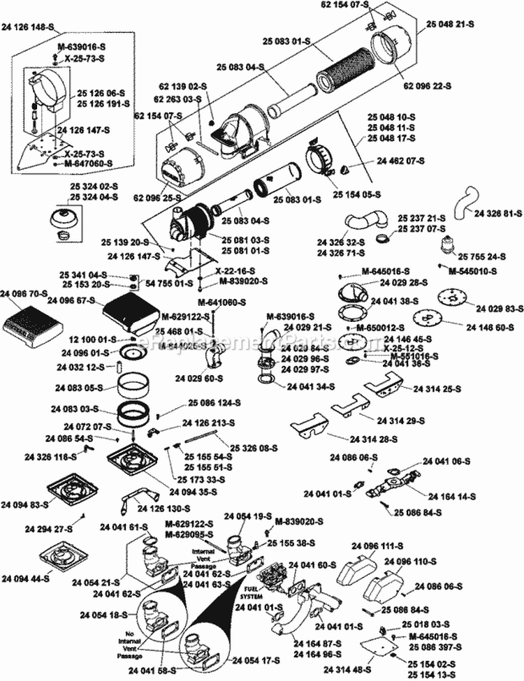 Page B Diagram and Parts List for CH750-3054  Kohler Engine